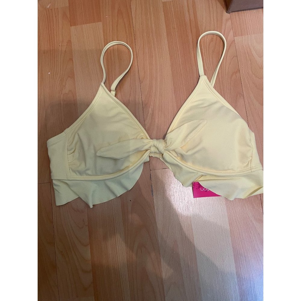 Xhilaration Women’s SZ XL (12-14) Yellow Bikini Top NWT - Picture 3 of 7